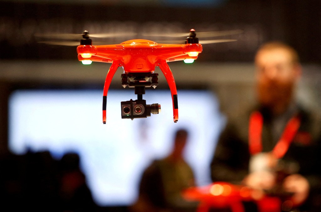Drone operated the annual CES 2017 show in Las Vegas.